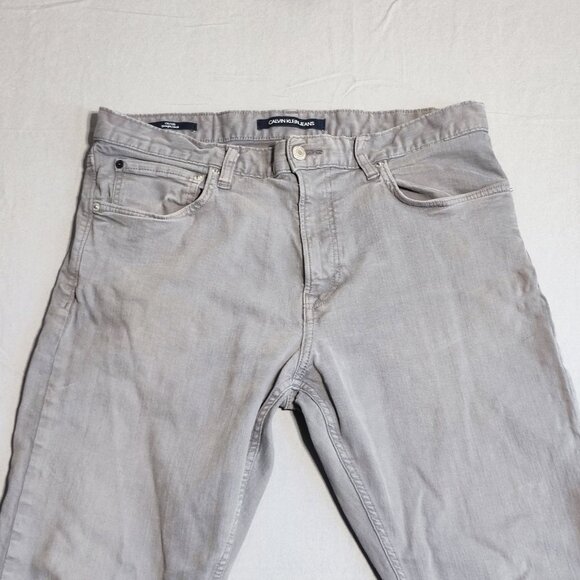 Calvin Klein Jeans straight leg men's size 34 X 32 grey colour - Picture 2 of 13